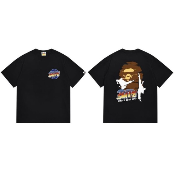 Black BAPE Karate "World Gone Mad" T-Shirt
